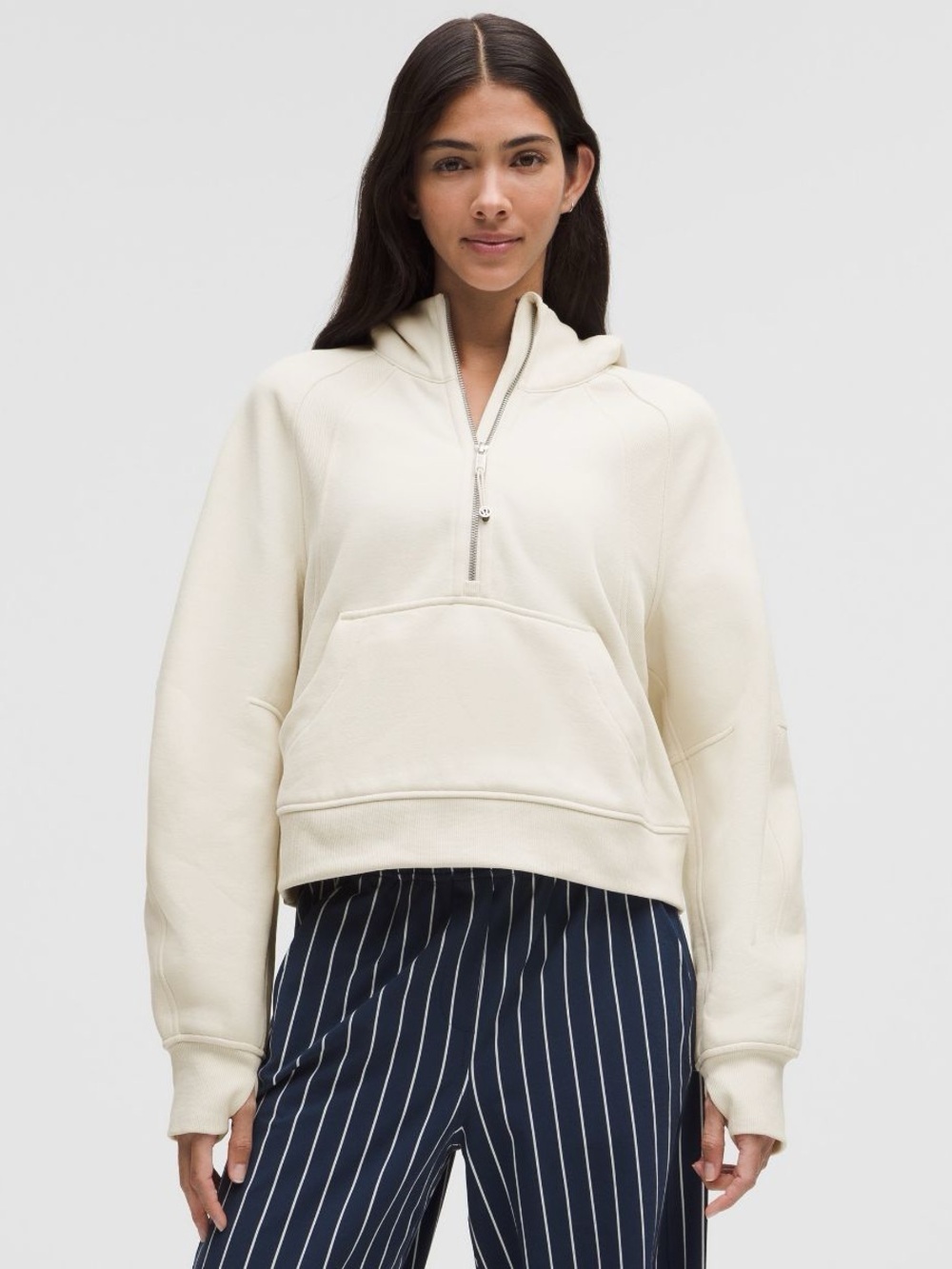lululemon athletica Cream Half-Zip scuba size XS / Small New Without Tag